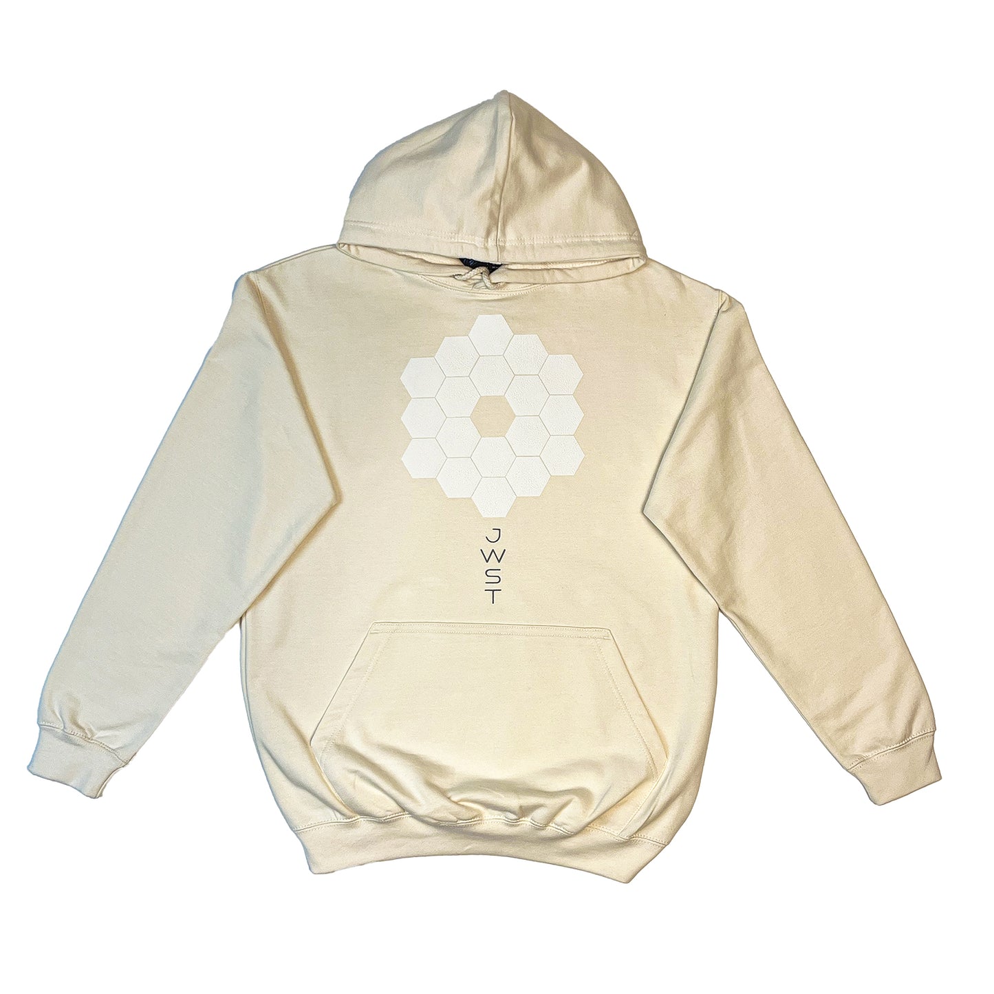 JWST-Inspired Unisex Hoodie. Cosmic Elegance with Glow-in-the-Dark Puff Print. Men Women