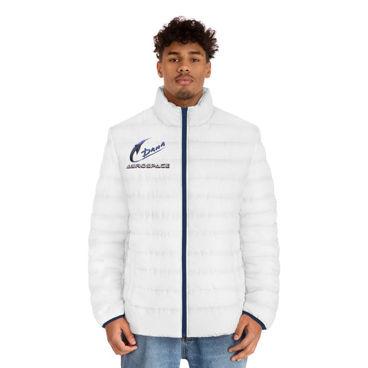 Stylish Men's Puffer Jacket, Winter Outerwear, Cozy Fashion, AOP Design, Perfect for Outdoor Adventures