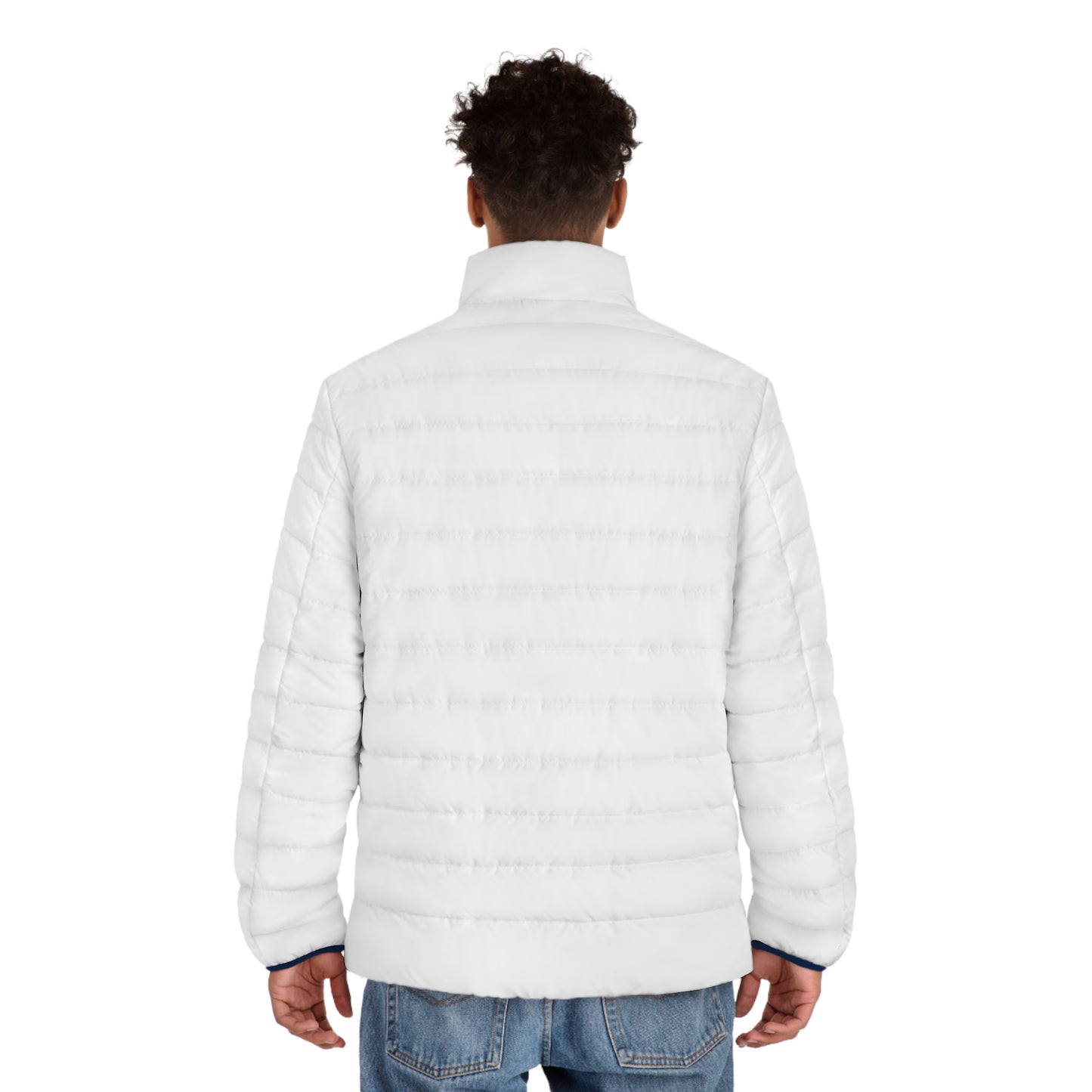 Stylish Men's Puffer Jacket, Winter Outerwear, Cozy Fashion, AOP Design, Perfect for Outdoor Adventures