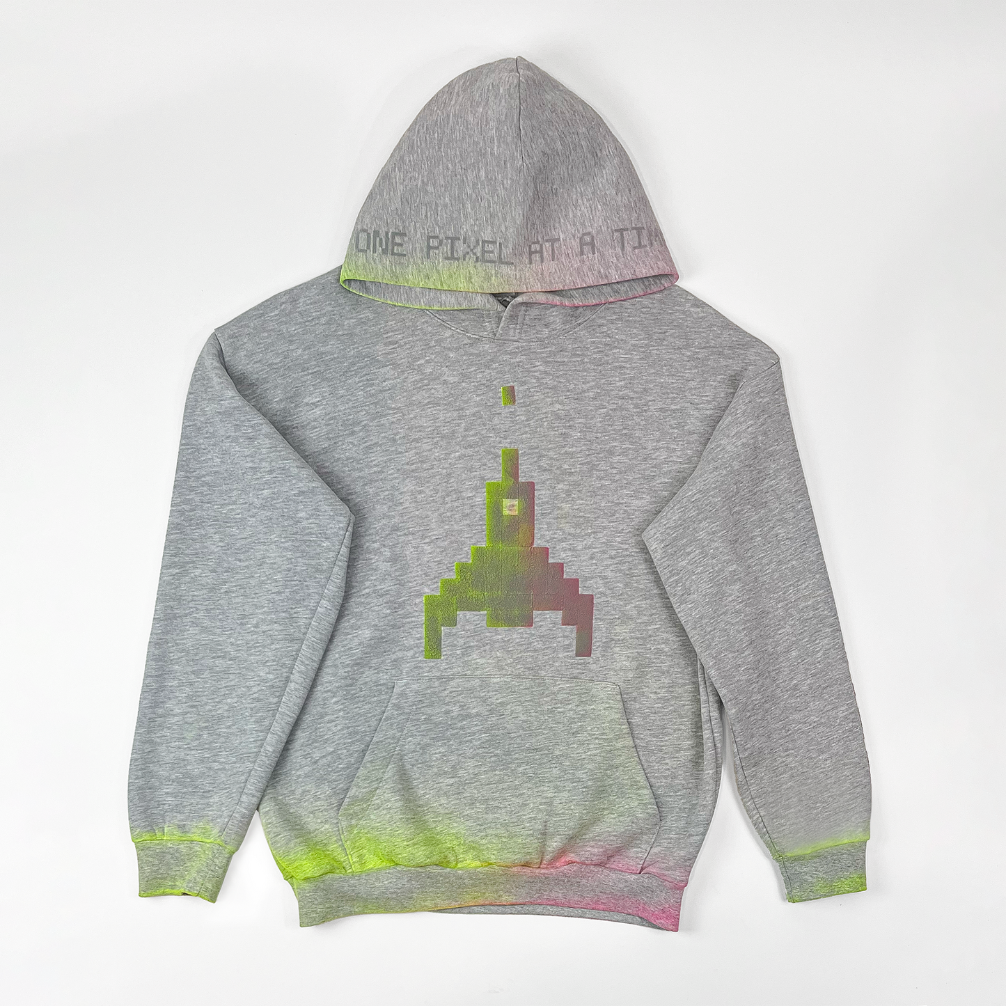 Pixelated Fighter Unisex Hoodie: Legendary Cosmic Arcade Design. Men Women