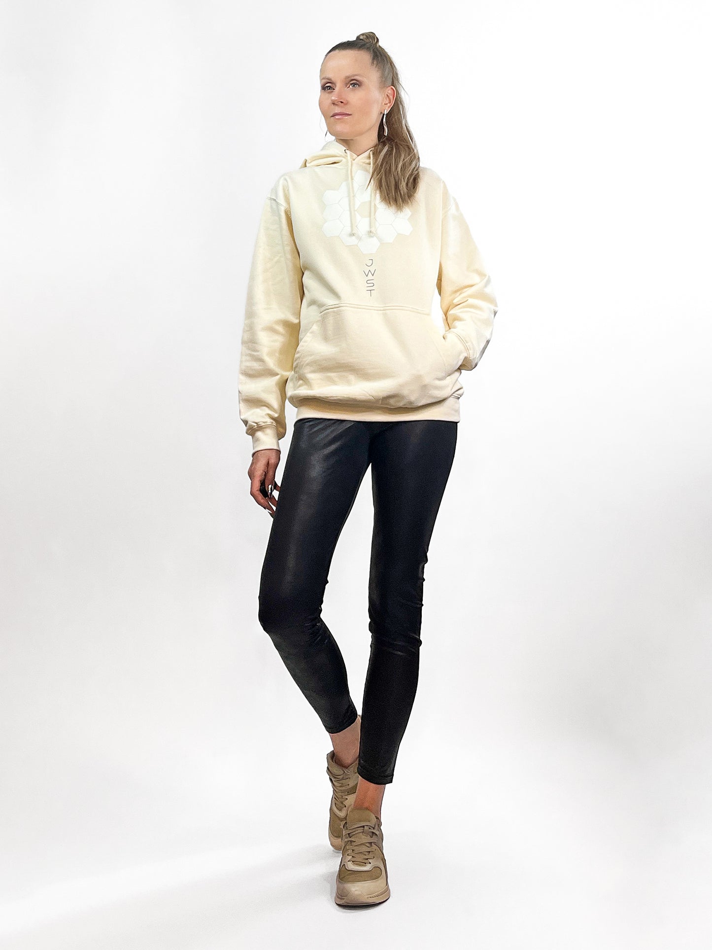 JWST-Inspired Unisex Hoodie. Cosmic Elegance with Glow-in-the-Dark Puff Print. Men Women
